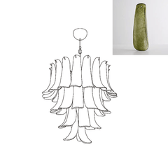 Murano Glass Petals Chandelier