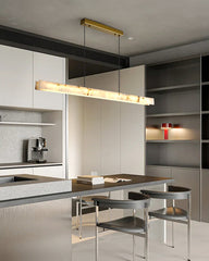 Linear Alabaster Chandelier