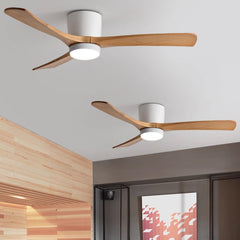 Nordic Wooden 42"/48"/52" Ceiling Fan Light