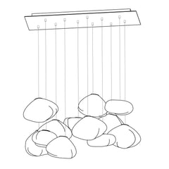 Blown Glass Random Pendant Light