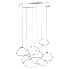 Blown Glass Mesh Pendant Light