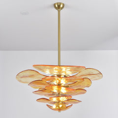 Petals Gold Murano Chandelier