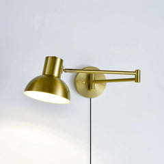 Adjustable Arm Plug In Wall Lamp