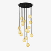 Alabaster Balls Cluster Chandelier