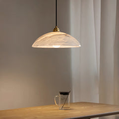 Alabaster Dome Pendant Lamp