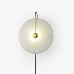 Alabaster LED Plug-In Wall Lamp