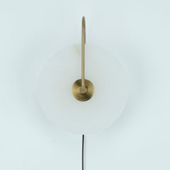 Alabaster LED Plug-In Wall Lamp
