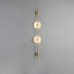 Alabaster Orb Vertical Wall Sconce