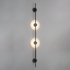 Alabaster Orb Vertical Wall Sconce
