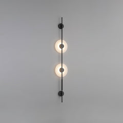 Alabaster Orb Vertical Wall Sconce