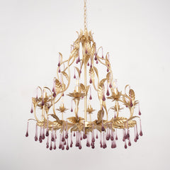 Amethyst Drops Crystal Chandelier