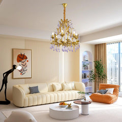 Amethyst Drops Crystal Chandelier