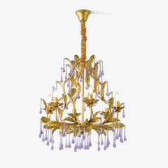 Amethyst Drops Crystal Chandelier