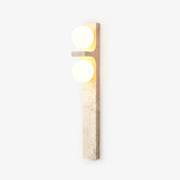Asymmetrical Travertine Wall Sconce