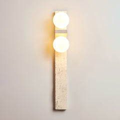 Asymmetrical Travertine Wall Sconce