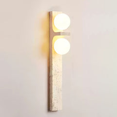 Asymmetrical Travertine Wall Sconce