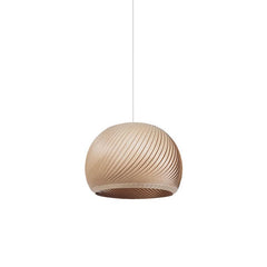 Aurora Whorl Wood Pendant Lamp