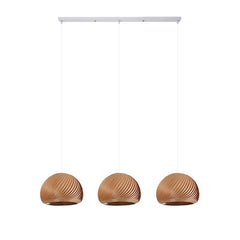 Aurora Whorl Wood Pendant Lamp