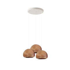 Aurora Whorl Wood Pendant Lamp