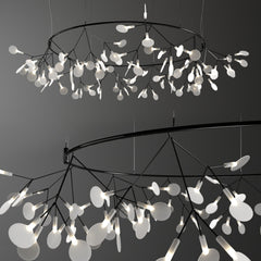 Black Big O Firefly LED Chandelier