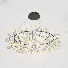 Black Big O Firefly LED Chandelier