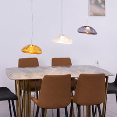 Blown Glass Mesh Pendant Light