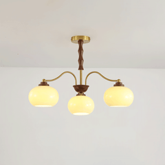 Persimmon Glass Globe Chandelier