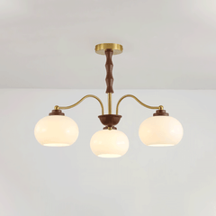 Persimmon Glass Globe Chandelier