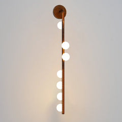 Brass Glass Tube Wall Lamp