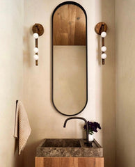 Brass Glass Tube Wall Lamp