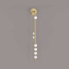 Brass Glass Tube Wall Lamp