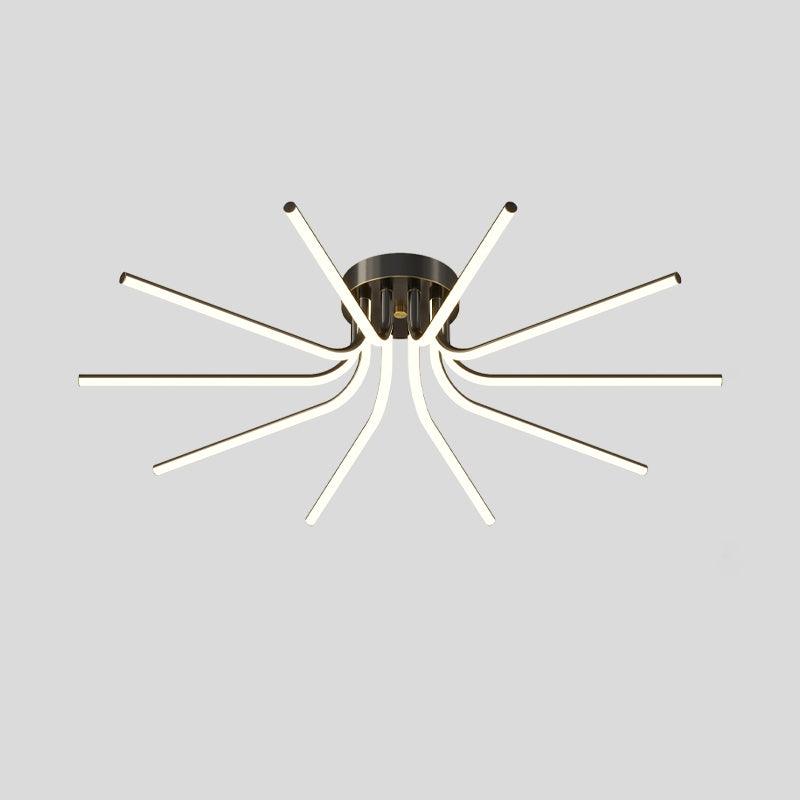 Brass Starbursts Ceiling Lamp