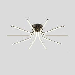 Brass Starbursts Ceiling Lamp