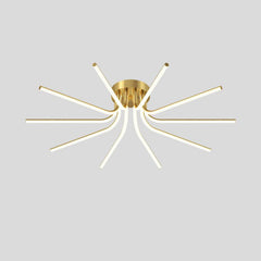 Brass Starbursts Ceiling Lamp