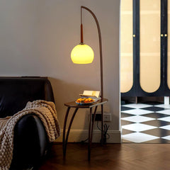 Cantilever Wood Accent Floor Lamp