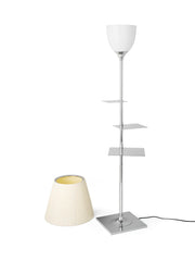 Chrome Prism Side Table Floor Lamp
