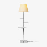 Chrome Prism Side Table Floor Lamp