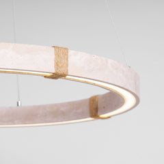 Circle Travertine Pendant Lamp