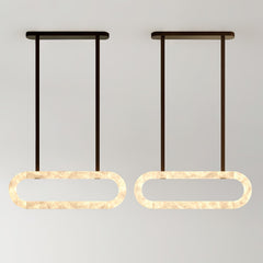 Circle Alabaster Chandelier