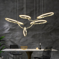 Cloud Rings Series Brass Chandelier