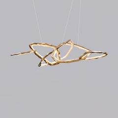 Cloud Rings Series Brass Chandelier