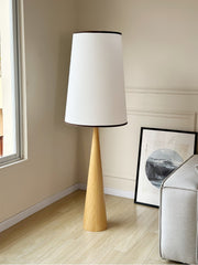 Faux Wood Conical Floor Lamp