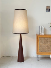 Faux Wood Conical Floor Lamp