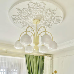 Creamy Glass Chandelier