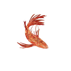 Crimson Swirl Koi Chandelier