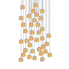 Cubie Suspension Brushed Brass Base