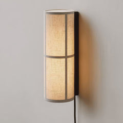 Cylinder Fabric Plug-in Wall Lamp