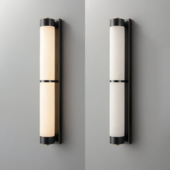 Cylindra Alabaster Brass Wall Light