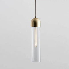 Cylindrical Glass Pendant Light