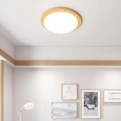 Drum Wood Ceiling Lamp